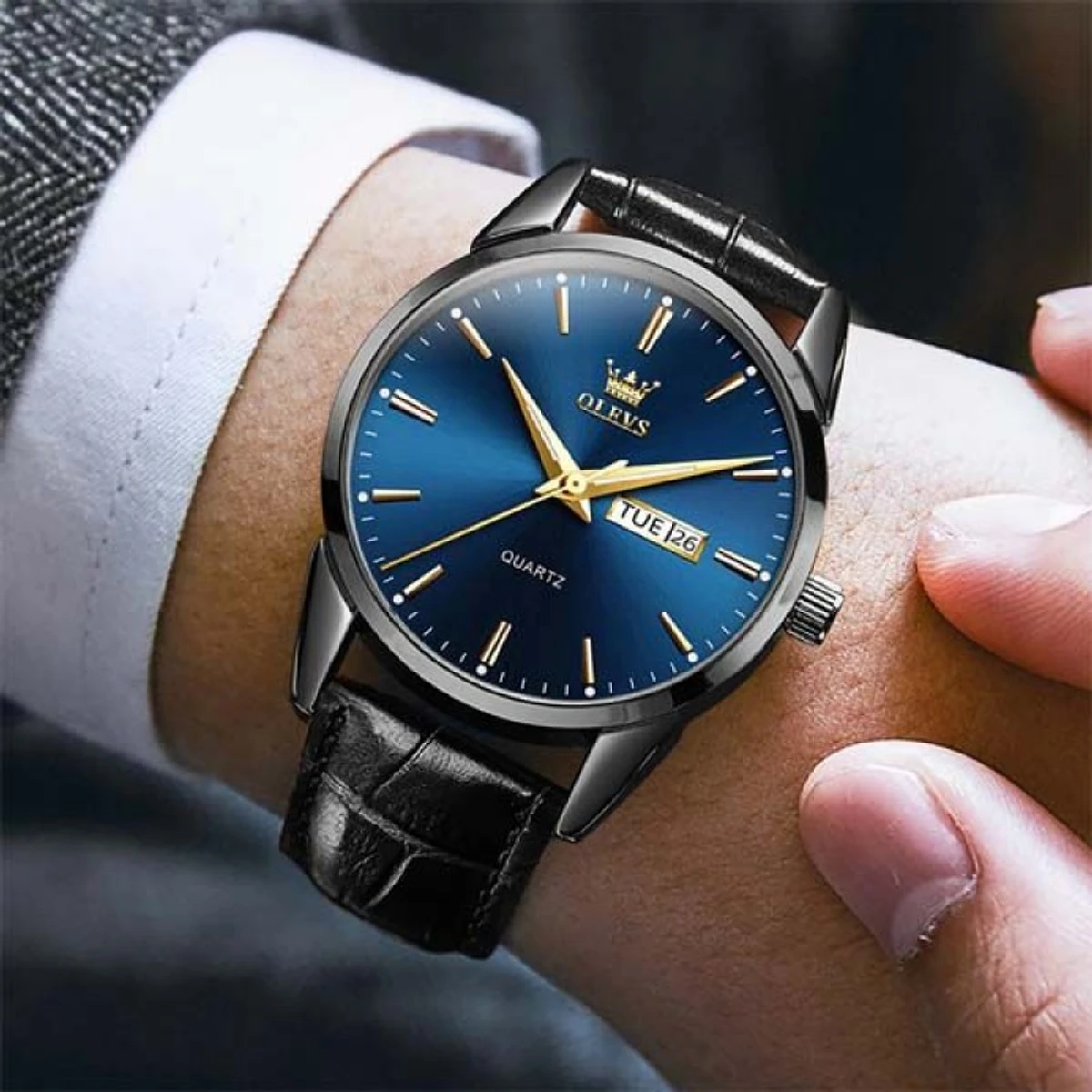 OLEVS 6898 Mens Quartz Watches Brand Luxury Casual Fashion Men's Watch