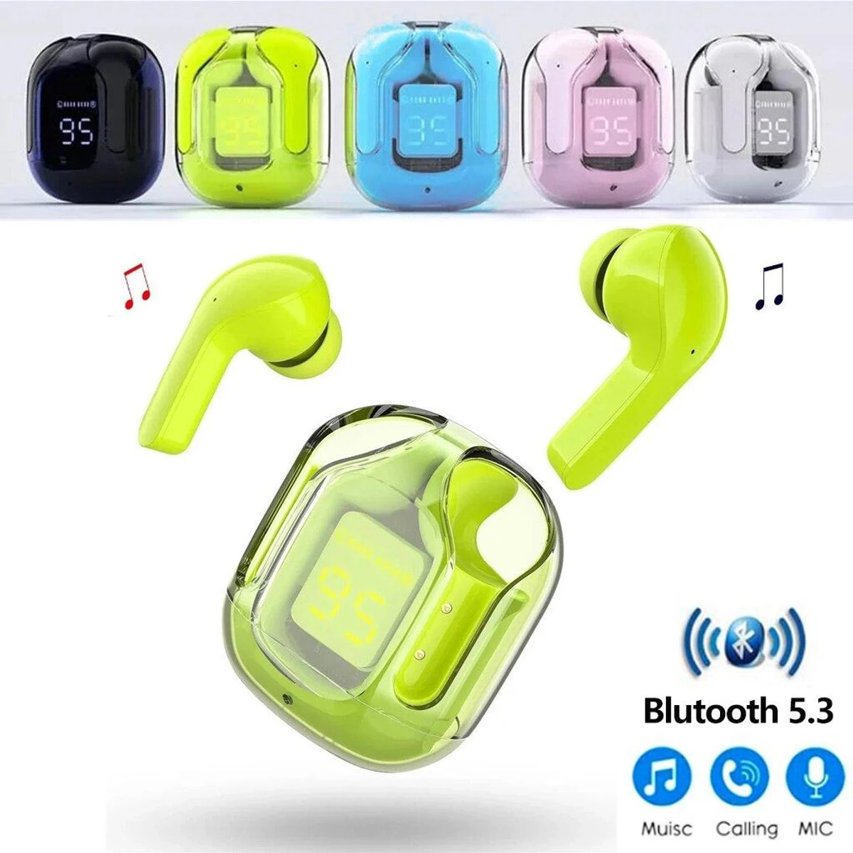 T6 Mini Portable Led Digital Hifi Sound TWS True Stereo Earphone Wireless Bluetooth Earbuds In-Ear Headphone With Charging Case