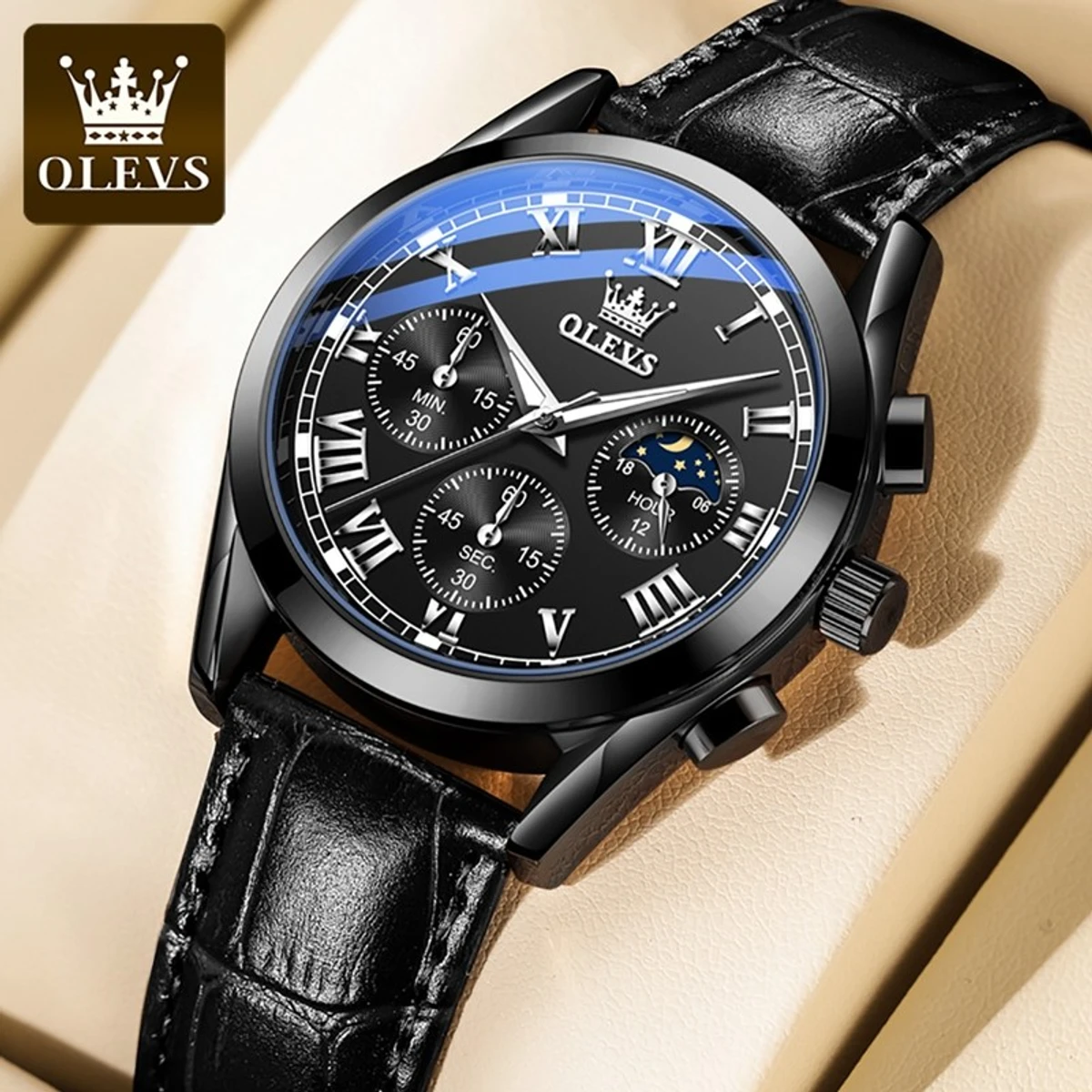 Olevs 2871 Quartz Wristwatch Men Waterproof