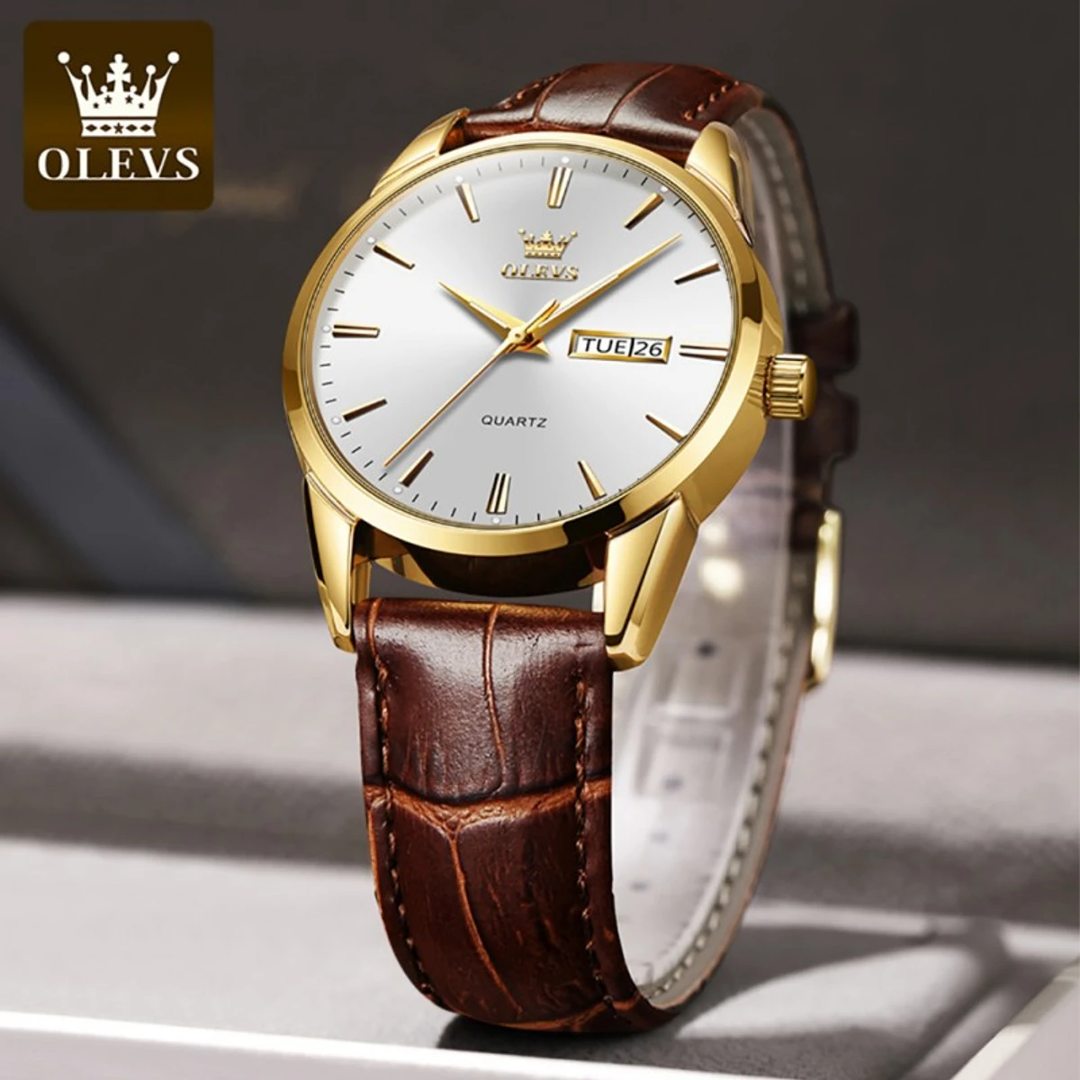 OLEVS 6898 Mens Quartz Watches Brand Luxury Casual Fashion Men's Watch