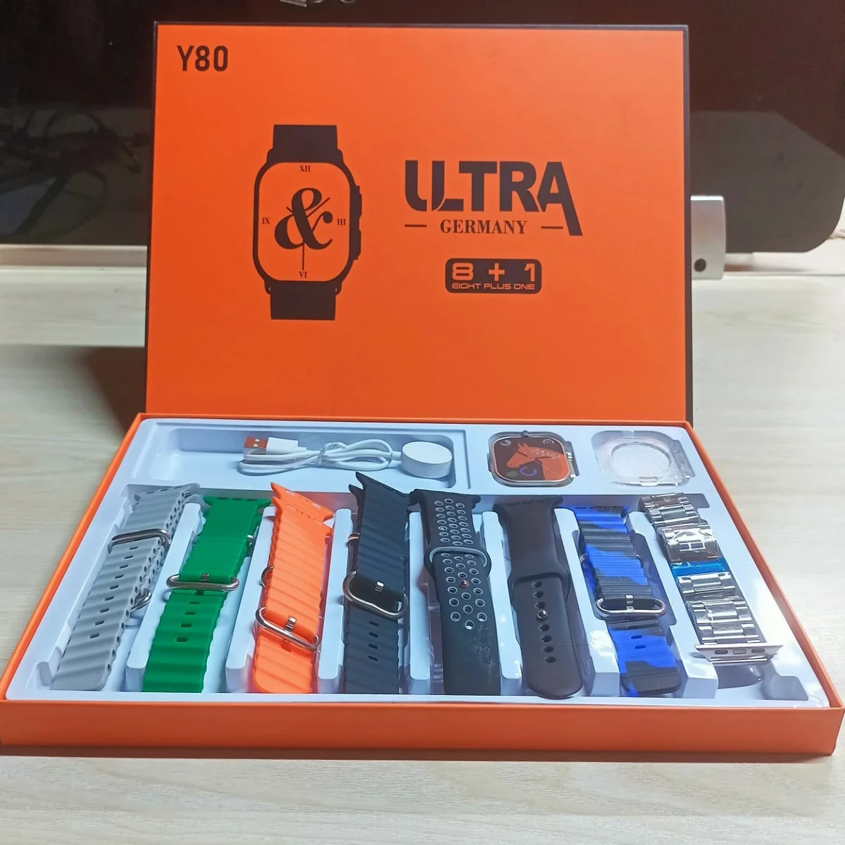 Y80 Ultra Smartwatch With 8 Strap FREE DELIVARY