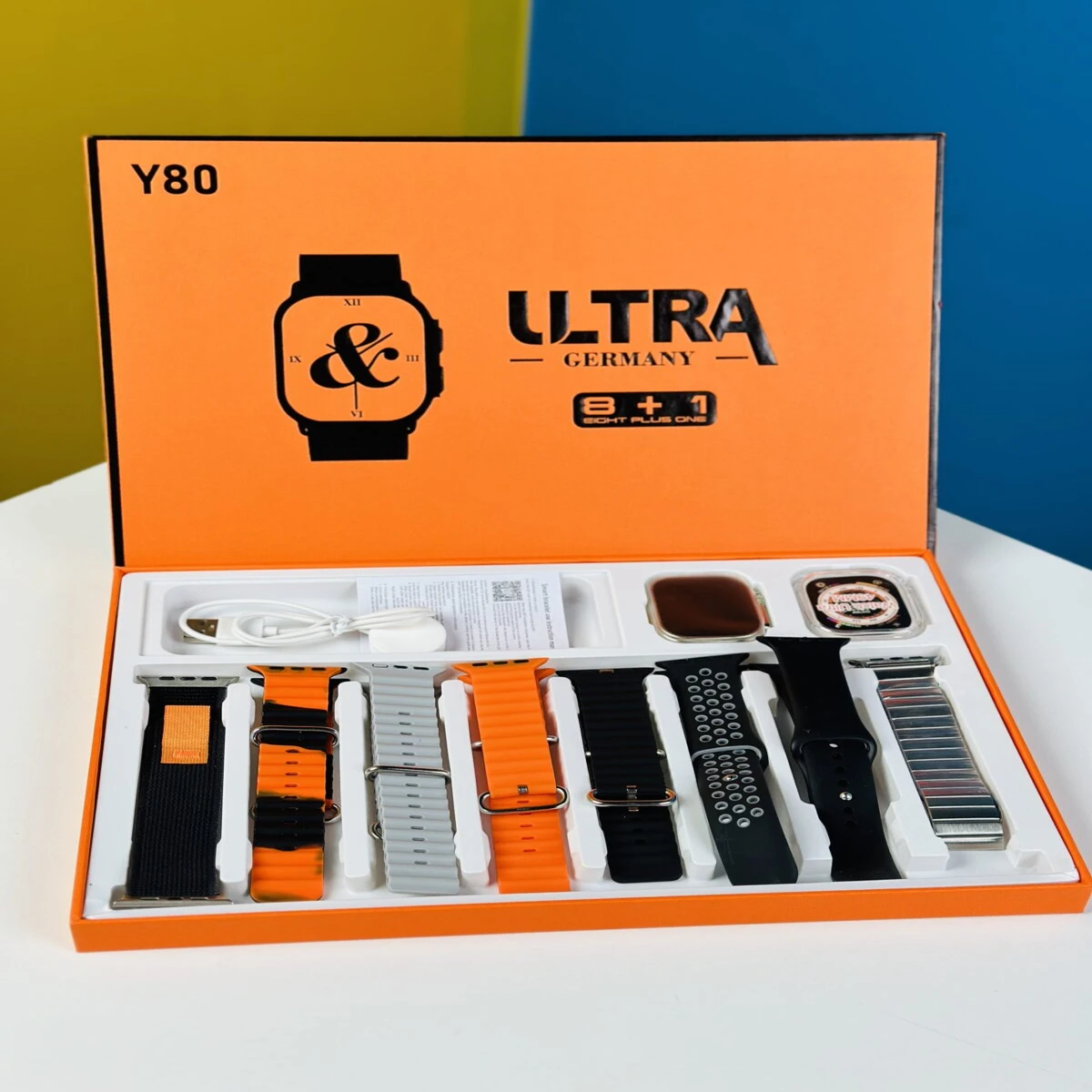 Y80 Ultra Smartwatch With 8 Strap FREE DELIVARY