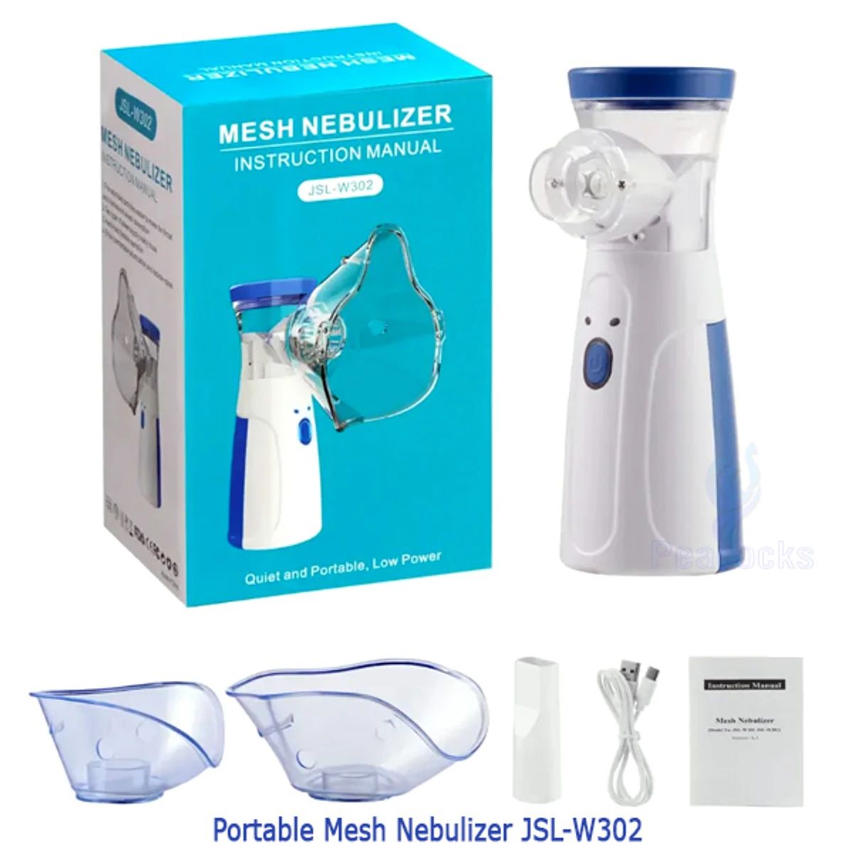 Portable Mesh Nebulizer JSL-W302 Steam Inhaler for Adults and Kids