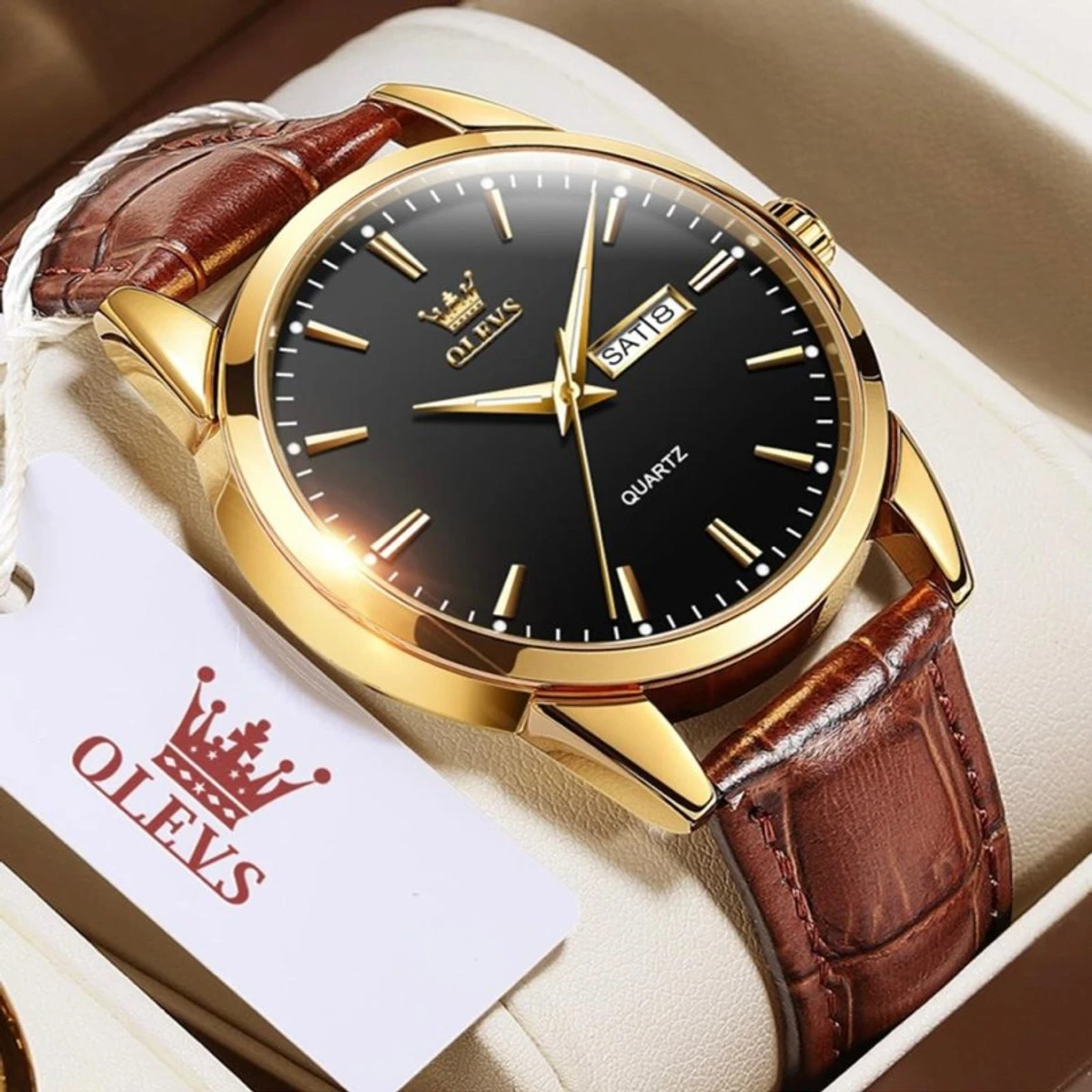 OLEVS 6898 Mens Quartz Watches Brand Luxury Casual Fashion Men's Watch