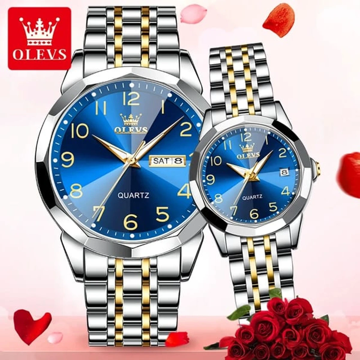 OLEVS 9931 Luxury Top Brand Couple combo